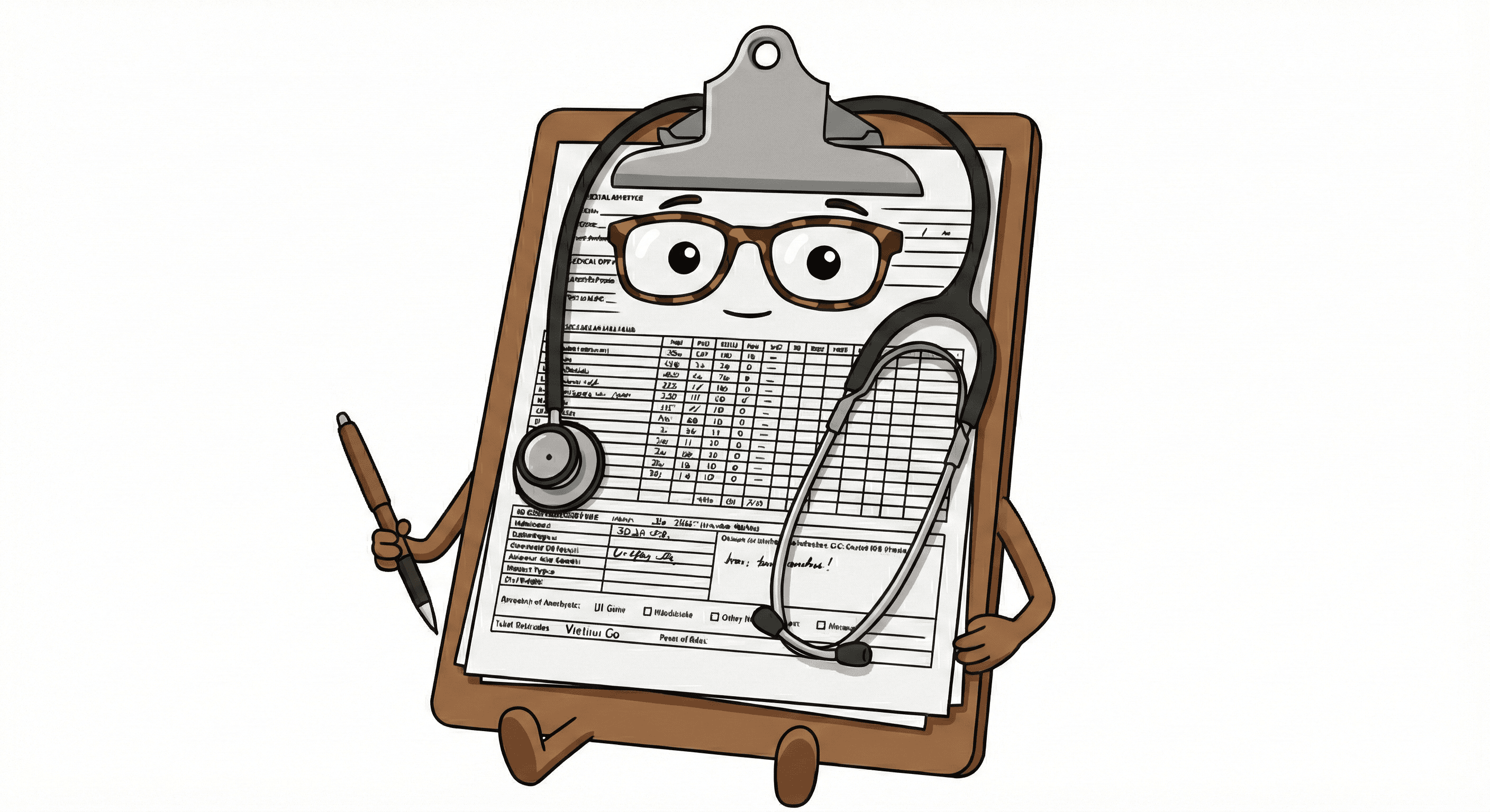 Modern healthcare professional but a clipboard